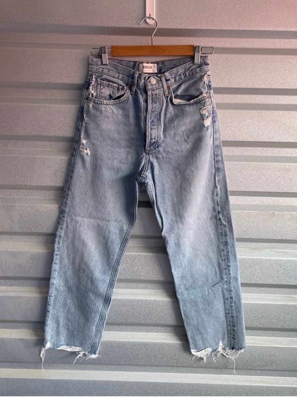 Agolde 90's Crop in Nerve